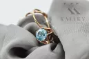 Vintage style Earrings Aquamarine Original Vintage 14K Rose Gold vec142r